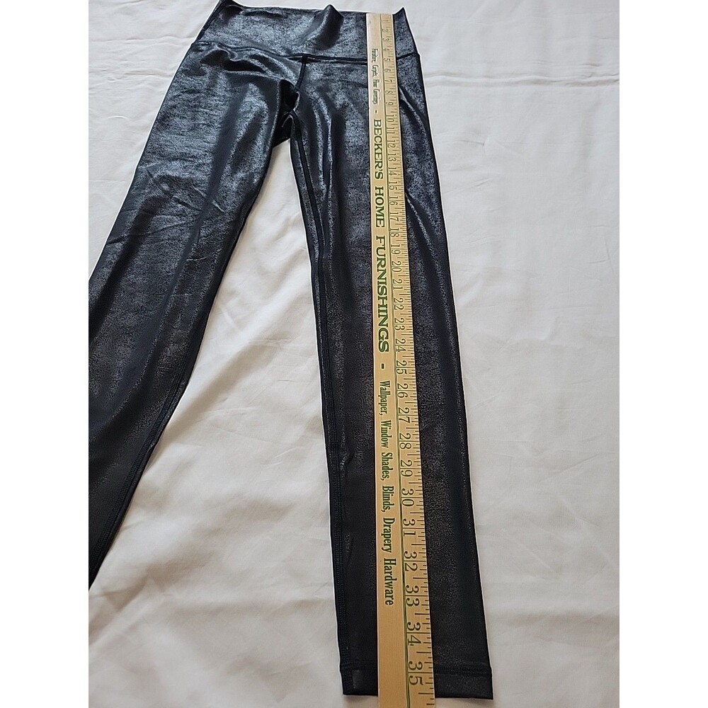 Offline by Aerie The Hugger Hi-Rise Black Crackle Faux Leather Leggings | Size M - Picture 8 of 9